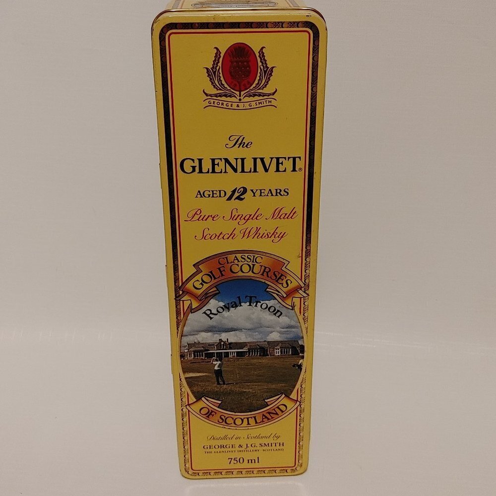 Vintage Glenlivet Classic Golf Courses of Scotland Tin box, Royal Troon